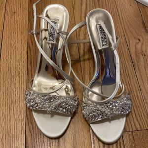 Badgley Mischka Clarissa Ivory Wedge 8.5